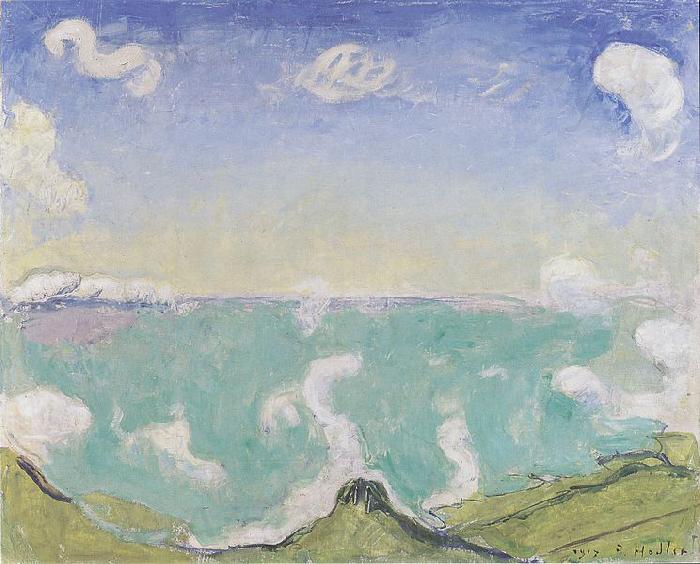 Ferdinand Hodler Landschaft bei Caux mit aufsteigenden Wolken